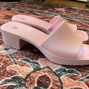 Baby Pink Platform Rubber Sandals
